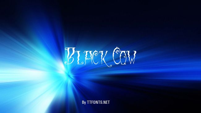 Black Cow example